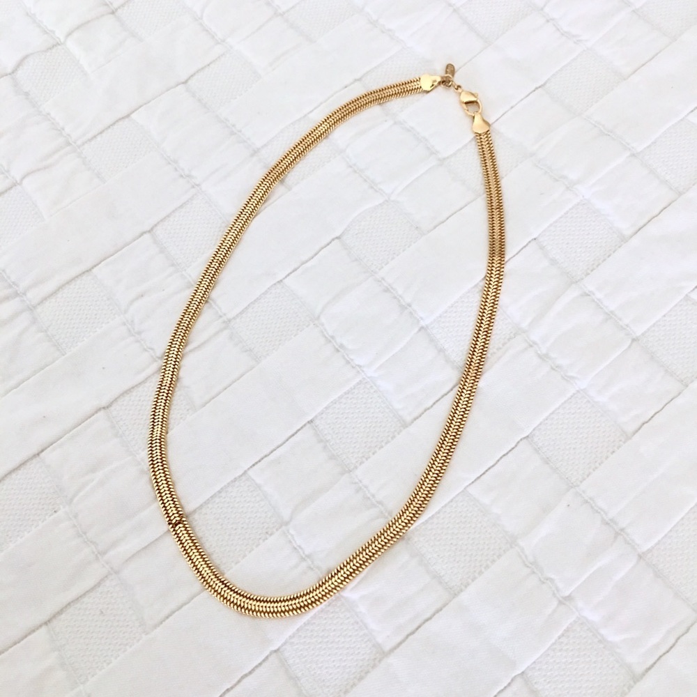 Vintage Napier Herringbone Snake Chain Necklace